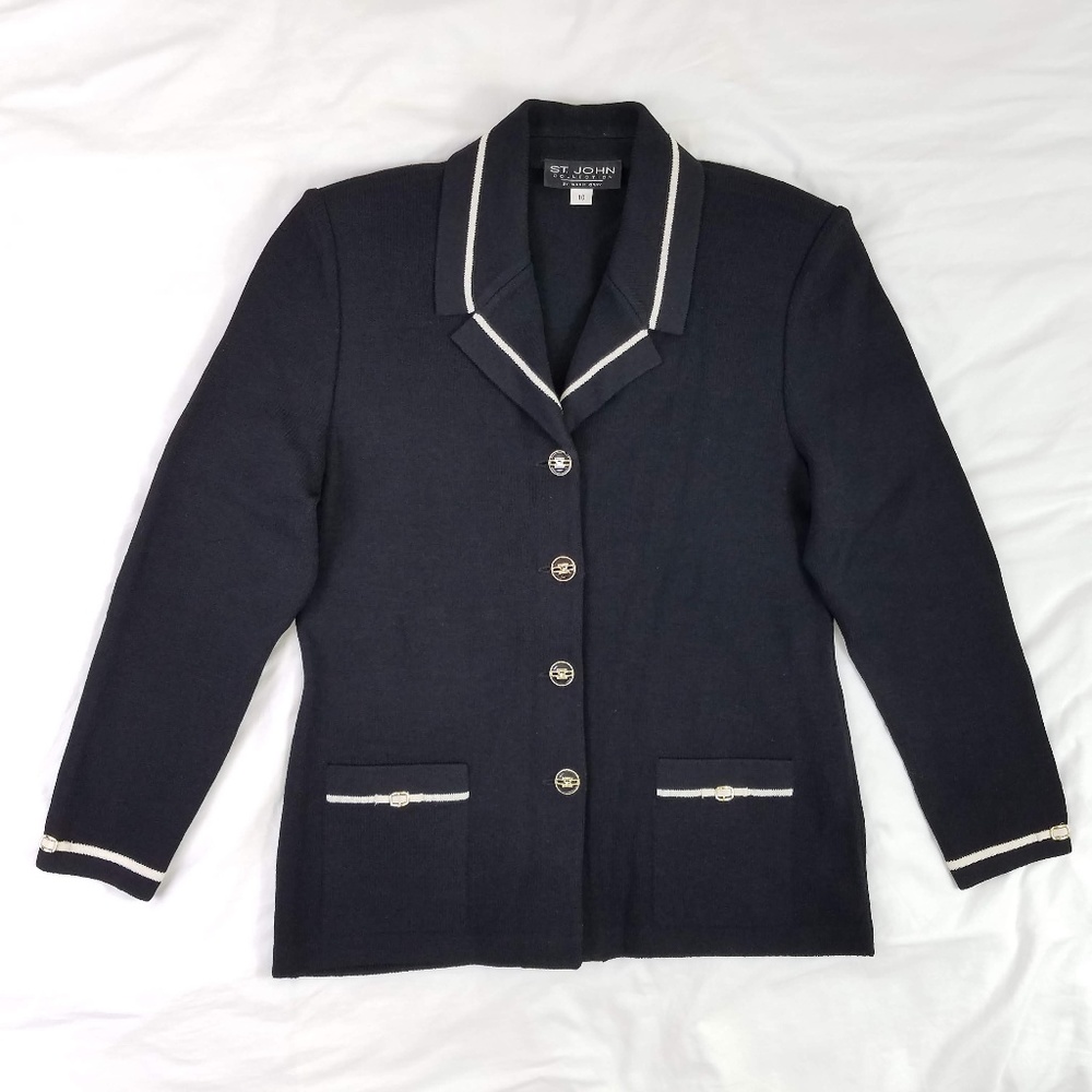 St. John Collection Knit Blazer Jacket Sweater